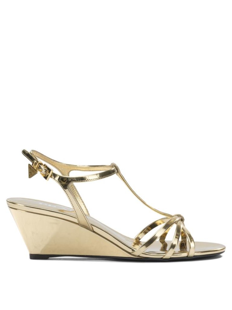 Prada Leather Heeled Sandals It 40 Women